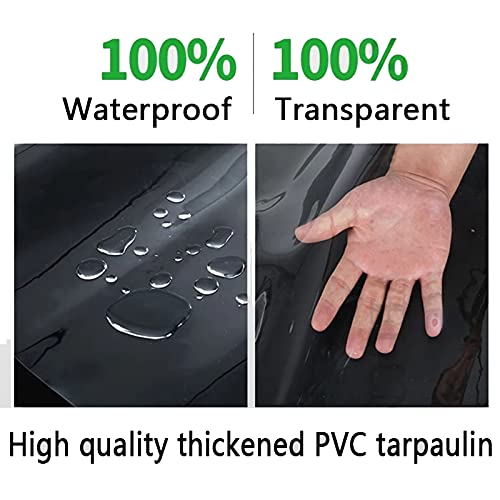 Bâche transparente en PVC coupe-vent et imperméable haute densité - 4