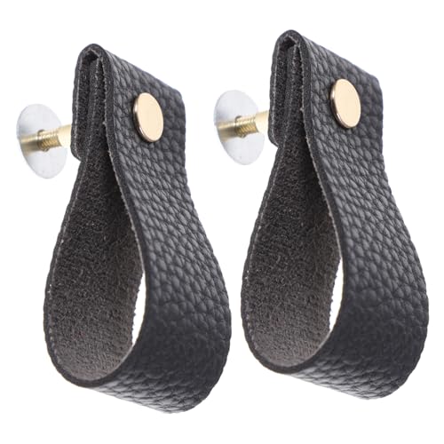 ASAKKURA 4pcs Dresser Knobs Leather Pulls for Cabinets Anti-Static Durable Handles Elegant Design for Boys and Girls