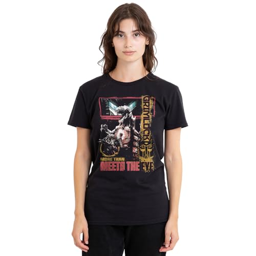 T-shirt Transformers femme Dinobot Grimlock haut noir Generations