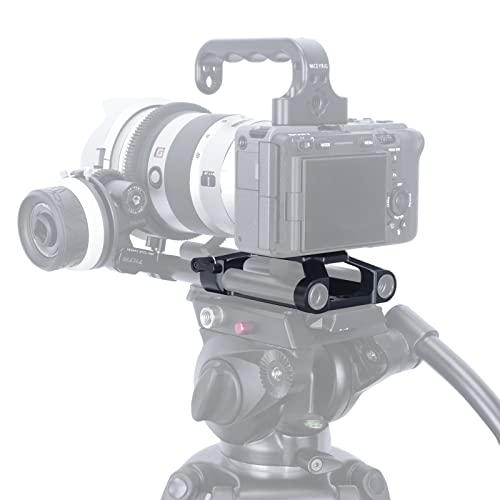 NICEYRIG Lightweight Base Plate with Dual 15mm Rod Clamp for Canon/Nikon/Sony/Panasonic Camera, Cage, Tripod - Image 4