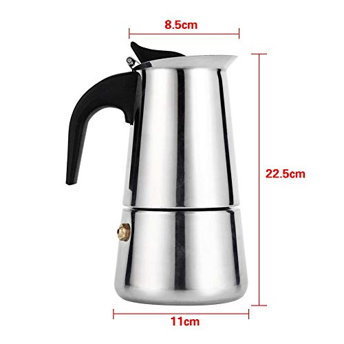 Cafetera Moka manual de acero inoxidable 450 mL miniatura 3