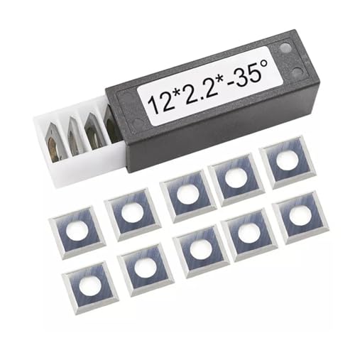Lames carrées en carbure 12x12x2.2mm pour fraises de tour à bois en lot de 10 pièces