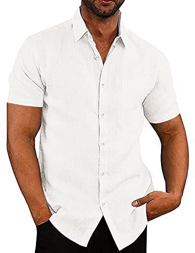 Chemise en lin homme COOFANDY légère et respirante contre la chaleur taille L