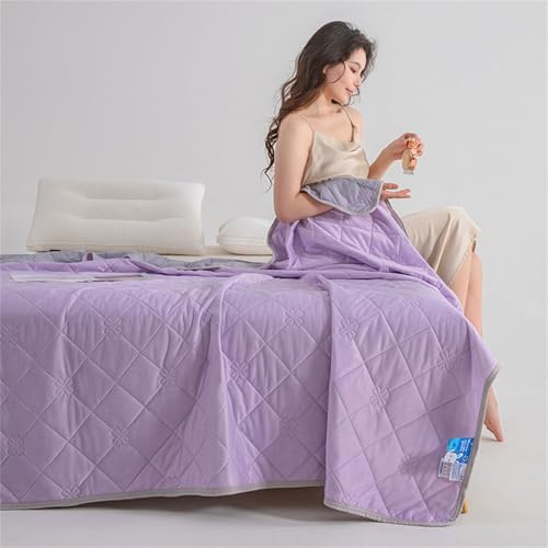 Manta suave y ligera de seda para cama edredón multicolor lavable de viaje 6