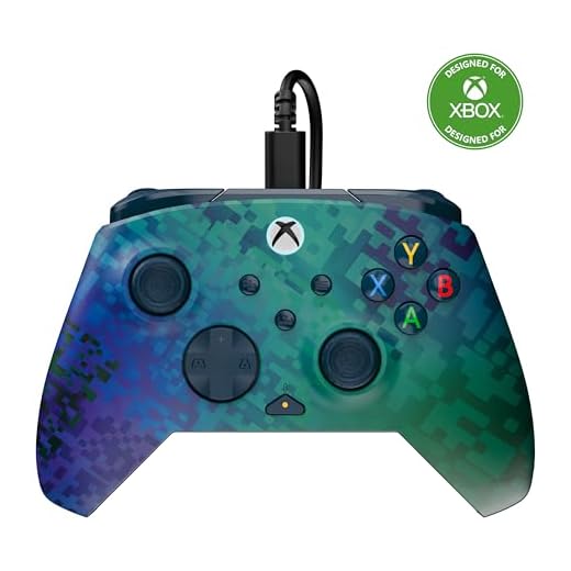 Turtle Beach Rematch Advanced Glitch Green Wired Gaming Controller - Lizenziert für Xbox Series X, S, Xbox One und Windows PC, mit zuweisbaren Tasten und Rumble-Feature-Motoren