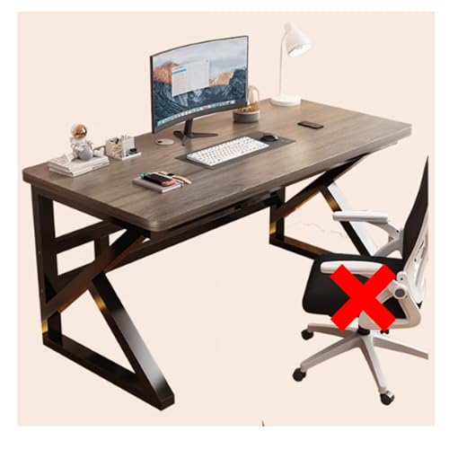 Bureau d'ordinateur bois véritable table d'étude noyer moderne chambre