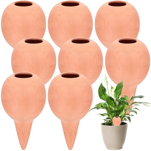 Blulu 8 Cônes d'argile d'Irrigation Boules d'Arrosage en Terre Cuite