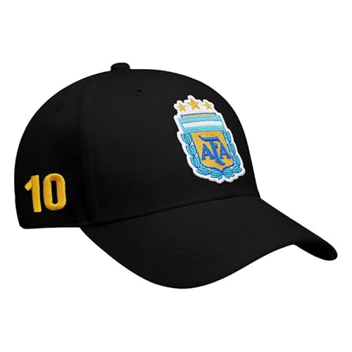 Icon Sports Compatible with Argentine Football Association Lionel Messi Cap - Unisex Adult - Black Color Logo