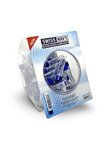 SWISS NAVY Gleitgel auf Wasserbasis, 10 ml, Fischglas mit 100 Stück Cover