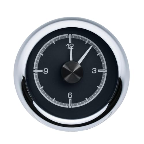 Dakota Digital 55 56 Chevy Car Analog Clock Gauge for HDX gauge Black Alloy HLC-55C-K