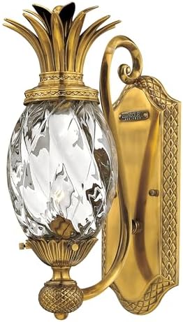 Hinkley Plantation Pineapple Shaped One Light Wall Sconce, Burnished Brass