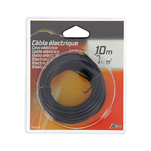 XLTECH 103298 cable de transmisión Auto Ø1mm2x 10m Negro Cover