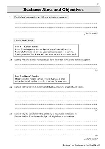 GCSE Business AQA Exam Practice Workbook - for the Grade 9-1 Course (includes Answers)