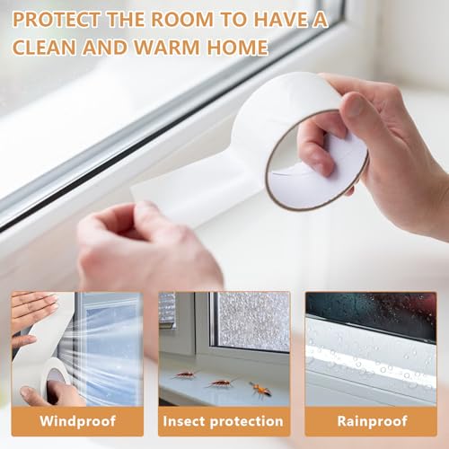 xiaoxianxian Dichtungsband Selbstklebend,Winddicht und Staubdicht Fensterdichtband,Fensterdichtungen,Dichtungsstreifen Multifunktion für Tür- und Fensterfugen Usw (5CM)