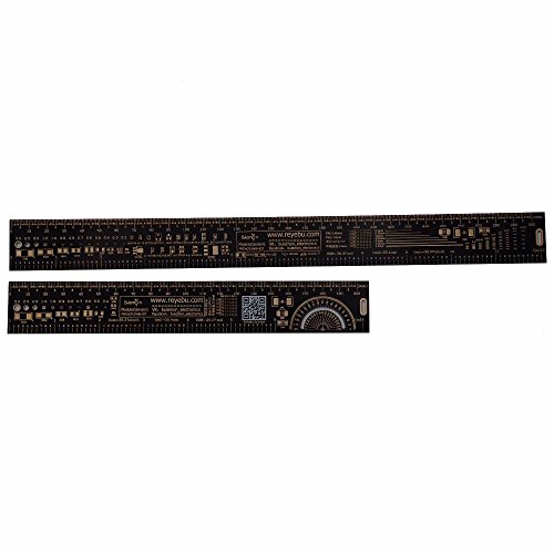 Regla PCB de 30cm y 20cm con transportador preciso miniatura 3