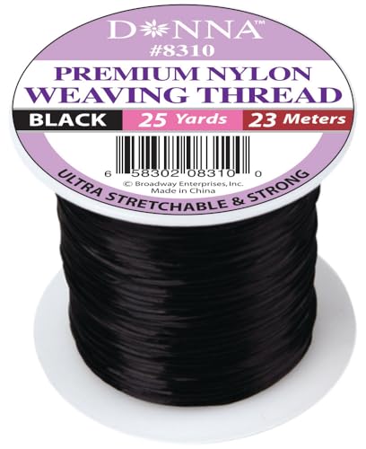Hilo nylon premium DONNA 25 yardas negro miniatura 1