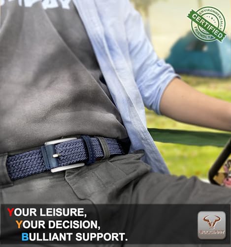 Image of Stretch Belt Men,Bulliant Mens Woven Stretch Braided Belt 1 3 /8