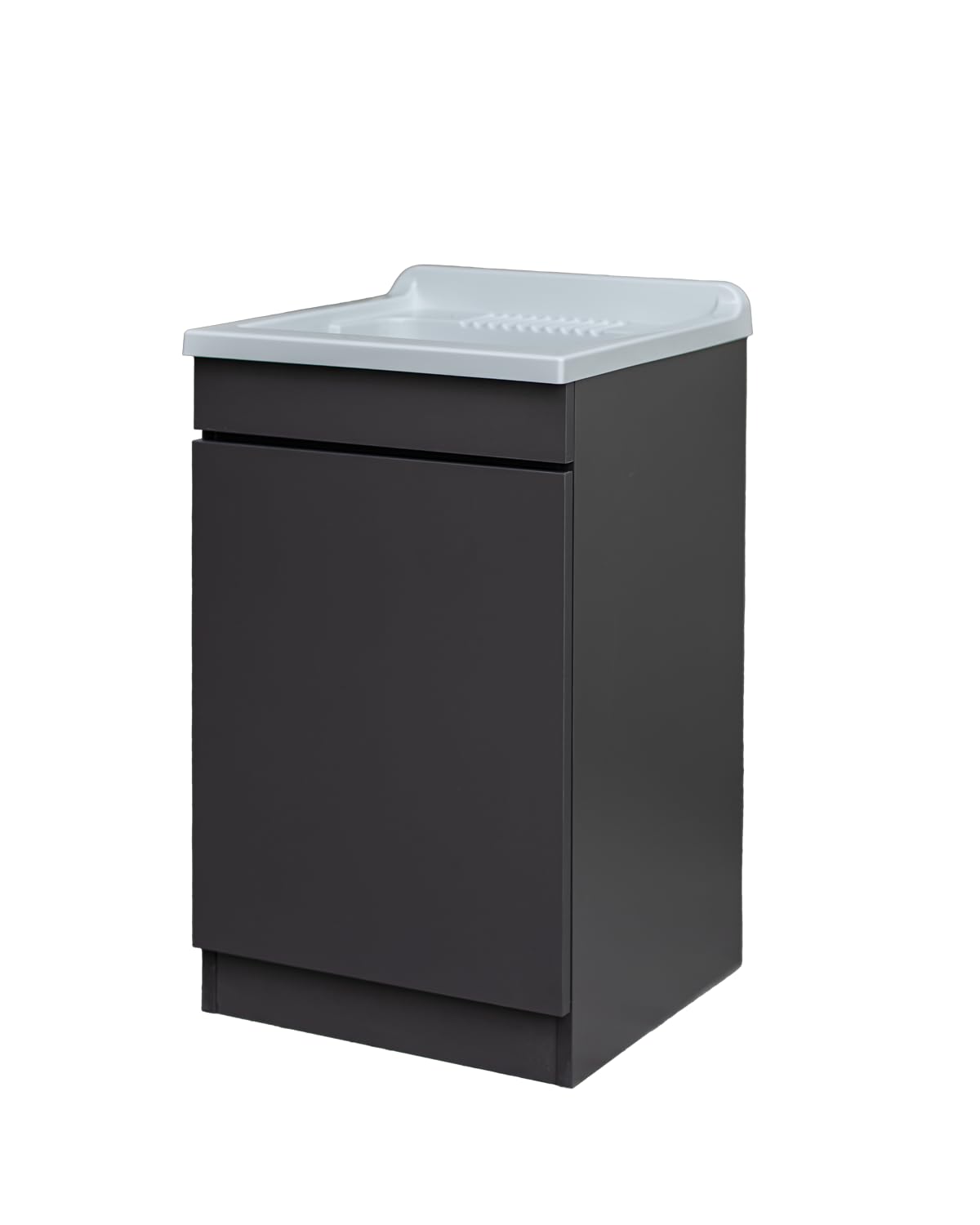 le Lavanderia Mobile Lavanderia Legno Grigio 45x50 fino a 80x50 cm H85cm con Lavabo Resina Pronto all'Uso Design Italiano per Bagno & Lavanderia Sto