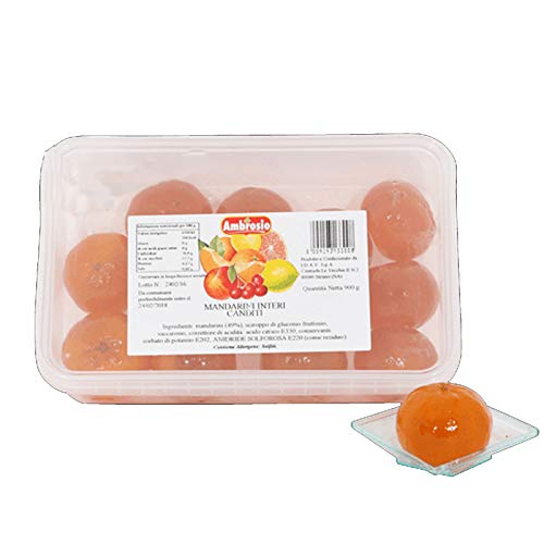CLEMENTINE INTERE CANDITE MANDARINI AMBROSIO 900GR FRUTTA DOLCI CANDITI SCIROPPO