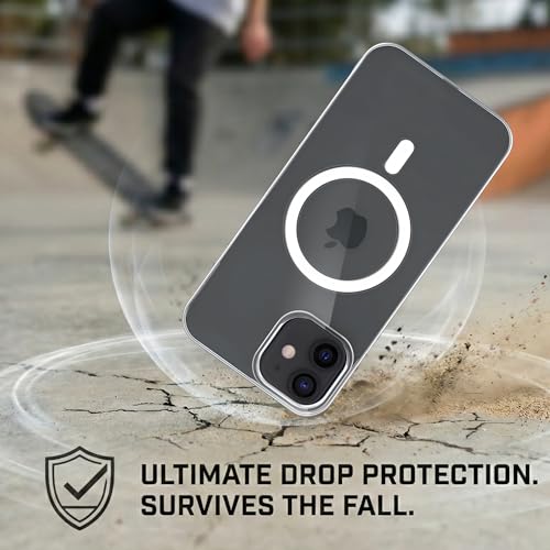 Image of Anti Yellow Clear Magnet Case for iPhone 12, Premium Polycarbonate, Ultra Strong Magnets, 360 Drop Protection, Raised Camera Protection, MagSafe Compatible