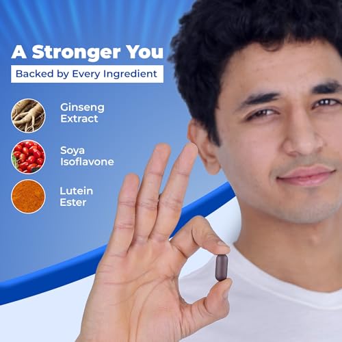 Image of Multivitamin Tablets for Men | With Vitamin C, B3, A, Calcium, Zinc, Ginseng Ext. & Mineral Blend | For Daily Vitality, Immunity & Metabolism Support (30 Tablets)