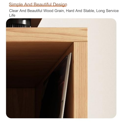 Meuble stéréo marron clair, support audio élégant avec étagère multimédia ouverte - 6