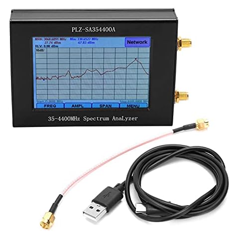 Handgehaltener Spektrumanalysator 35-4400 MHz Frequenzanalysator 3,5-Zoll-TFT mit Tracking-Quelle Einfacher Sweep-Signalgenerator Cover