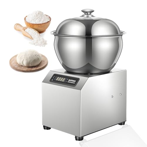 HCAUYNN Amasadora 8KG/17.6LBS, 1800W 1400 RPM - Amasadora Espiral eléctrica con Doble rotación, amasadora Profesional para panadería, Pizza, Masa de Pan y Uso doméstico 5kg(11lbs)