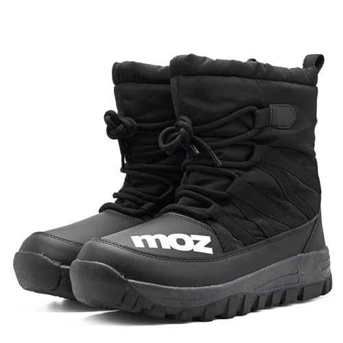 [モズ] 防寒ブーツ スノーブーツ メンズ ミドル丈 秋冬 防水 防滑 防寒 撥水 中綿 裏フリース 5686 ブラック LLL (5686,BLK,LLL)のサムネイル