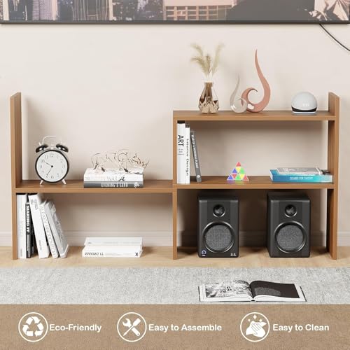 Image of Furniture Cafe Modern Wooden Bookshelf - Multi-Tier Bedside Storage Rack & Organizer for Books, Decor & Essentials