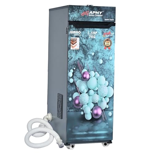 Image of Atta Chakki for Home | Domestic Flour Mill | 1HP Motor | Wheat, Rice & Millet Grinding | Multi Grain Grinding | Low Noise Heavy Duty Motor | 10 Kg /Hr Capacity | Fully Automatic (JAC03)