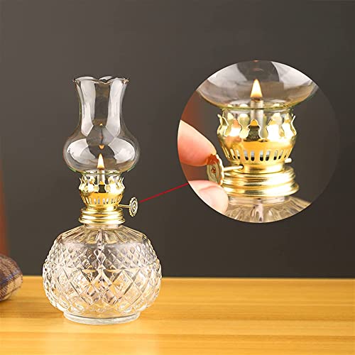 DEFORMER 18 cm / 7.1 Zoll Petroleumlampe Öllampe Innen Outdoor Klassische Glasöllaterne Kerosinlaterne Transparente Öllaterne Für Hochzeit, Schlafzimmer Cover