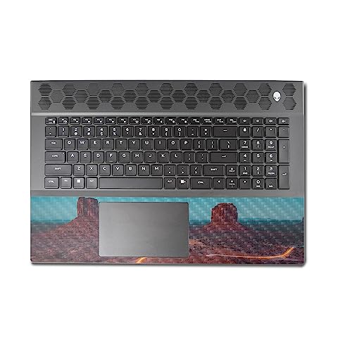Image of MightySkins Carbon Fiber Skin Compatible with Alienware M18 R1 (2023) Full Wrap Kit - Monument Valley | Protective, Durable Textured Carbon Fiber Finish | Easy to Apply | Made in The USA