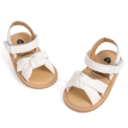 Image of CENCIRILY Infant Baby Girls Boys Sandals Summer Beach Outdoor Bowknot Soft Rubber Sole Toddler Princess Dress Flats Walking Shoes