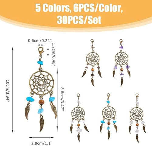 Dijes de atrapasueños para personalizar bolsos y mochilas estilo boho chic 2
