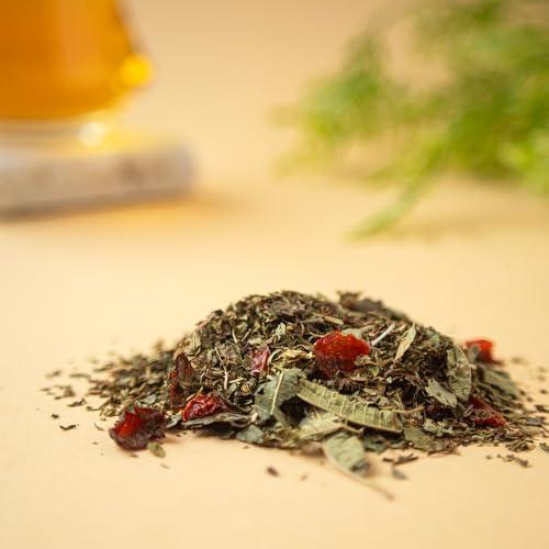 Image of Organic Positively Tea Company, Herbal Tea, Refreshing Botanical Blend with Tulsi, Spearmint & Rosehips, Loose Leaf, 16 Ounce