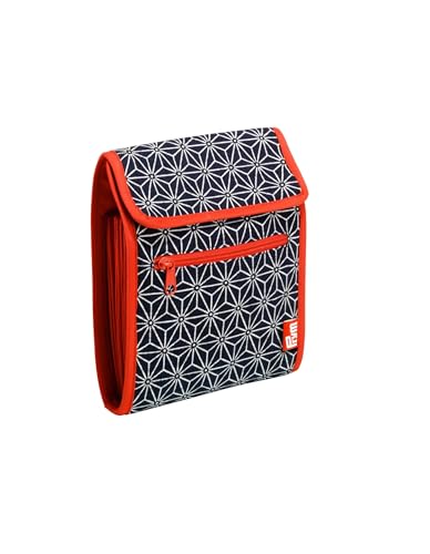 Image of Prym Circular Knitting Needle Case, 9 inch x 7-1 /4 inch, Navy Geometric