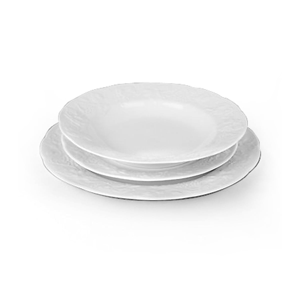Médard de Noblat - Service vaisselle - Provence - Porcelaine - Lot de 18 assiettes - Blanc