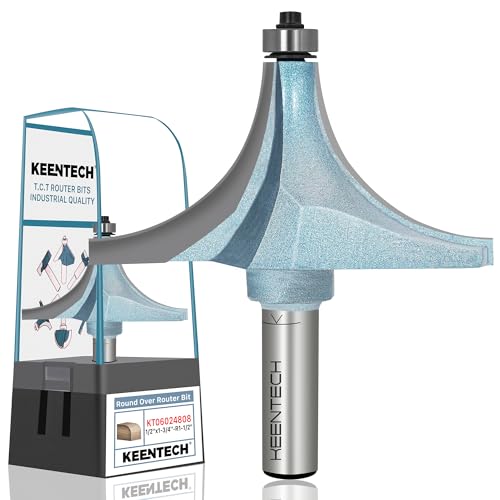 KEENTECH Round Over Router Bit, 1/2" Shank, Edge Forming Rou...