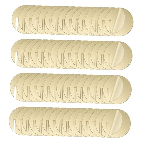 Nishiyuenyi 60 Pieces Acrylic Drink Tags Party Drink Tag Wedding Drink Markers Glass Tags for Home, Gold with Blue Backs