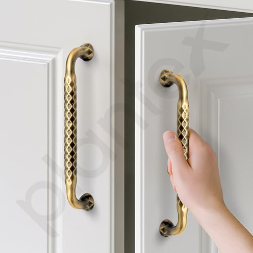 Image of Plantex Cabinet Handle /160mm Handle for Cabinet /Wardrobe Handle /Door Pull-Push Handle for Home /Office - Pack of 1 (Brass Antique)