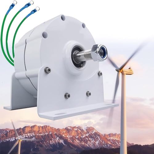 12000W Low Speed AC Generator for Wind & Water Turbines, 8000W Permanent Magnet, 3 Phase Gearless, 12V Low RPM, Efficient 220V Power Solution