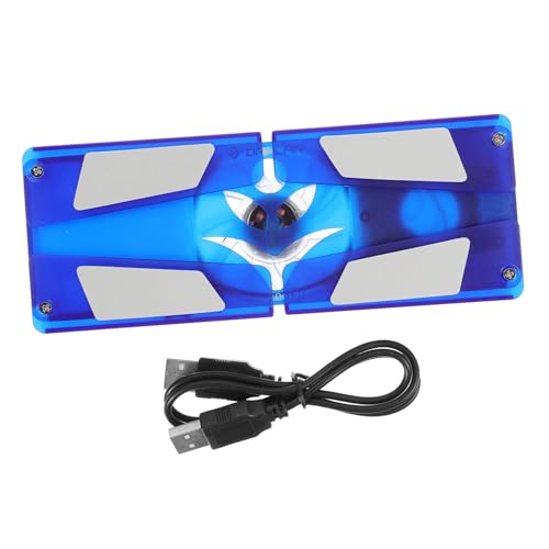 HEALSOPTHY Soporte Portátil para Laptop con Ventilador Grande y Luz LED Base Refrigeradora USB con Hub Enfriador Plegable para Prolongar Útil del Ordenador Portátil