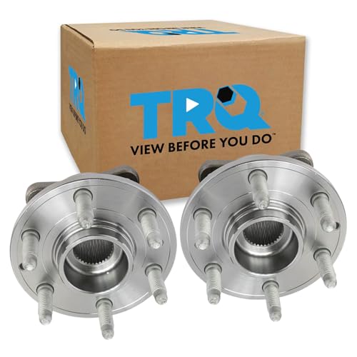 Image of TRQ Front Driver and Passenger Side Wheel Bearing and Hub Assembly Set 2 Piece Compatible with 2015-2022 Chevrolet Colorado 4WD 2015-2022 GMC Canyon 4WD