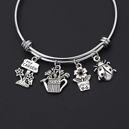 Image of CHOROY Gardener Bracelet Gift Gardening Charm Bangle Yard Work Gardening Jewelry Gift for Gardening Lover Horticulturist