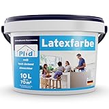 plid® Vernice al Lattice Bianco 10L - Semilucida, lavabile, ideale per cucina e bagno - Facile da pulire, non colante, alta copertura - Made in Germany