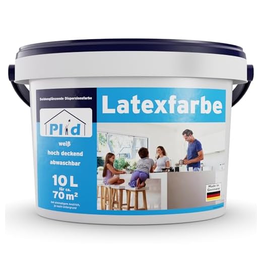 prinzcolor Premium Latexfarbe abwaschbare Wandfarbe Küchenfarbe Weiß 10l
