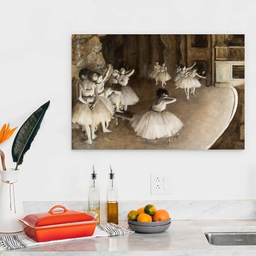 Peinture Degas La Répétition de Ballet pour habiller un mur de bureau - 4
