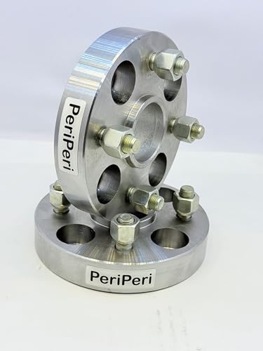 PeriPeri 1 Inch Wheel Spacers for Swift, Ciaz, i20, Verna, City, Amaze. Improve Handling & Clearance Durable Build. 4 holes 100 PCD Set of 4