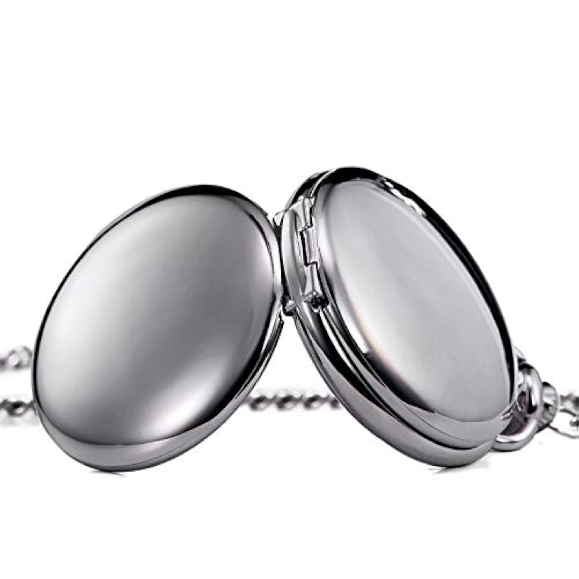 Smooth Double Case Series Skeleton Dial Pocket Watch